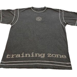 Vintage Lotto Mens Training Zone‎ T-Shirt Grey Size L